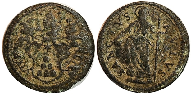 Alexander 1655 Quattrino Gubbio mint